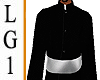 LG1 Black Robe Whi Belt