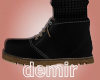 [D] Casual black boots