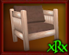 Wood Chair/Suede Cushion