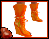 *C Leather Boots Orange