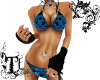 djx blue skull bikini