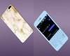 White/Gold Marble Phone