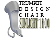 trumpet silver chair