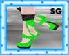 *SG| green high heels