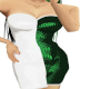 whiteand green dress