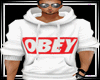 Obey White Hoody M