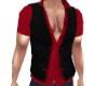 Black Vest/Red Shirt