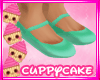 !C Teal Fancy Flats