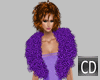 Fur Animal Purple Coat
