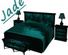 Teal black Couple bed