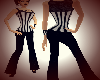 [LB]Corset&Pants Wte/Blk