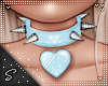 !S Spike Collar BabyBlue