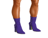 Violet suede ankle boots