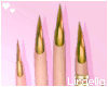 Gold Stiletto Nails