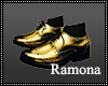 Leather Gold Shoes