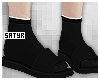 Socks In Flipflops Black