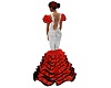 Full White Red Flamenco
