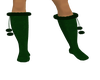 green boots lace w/ fuzz