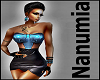 black&blue metalic dress