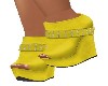 YELLOW STUDDED WEDGES