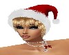 X-MAS RED HAT/BLOND HAIR