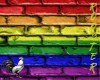 Rainbow Brick Wall