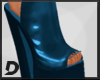 [D] Blue Leather Heels