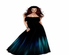 F-Teal Black Dress