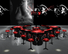 red black dance table