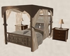 brown beige bedroom set