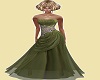 Olive green gown
