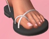 white Stringed Sandals