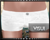 V| White Jean Shorts