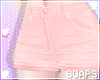 +Denim Shorts L Pink