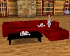 Red Couch w Black Table
