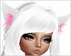 White Pink Cat Ears