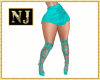 NJ] Aqua skirt and boots