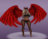Red Wings Dark Horned  Angel