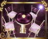 Gold Purple Club Table