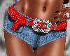 Jean Shorts/Red Belt