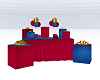 REd Blue Gift Table
