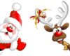 Santa n  Reindeer cutout
