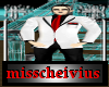 white black and red suit