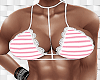 ~ White Pink Bikini Top