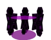 black n purple chair