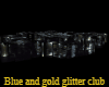Blue and gold glitter cl