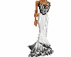 long white silk gown