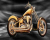 Gold Harley  Bike Deco