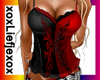 [L]Red / Black Corset