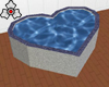 blue heart shaped bath